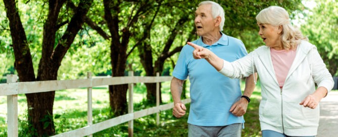 Retired Couple Walking